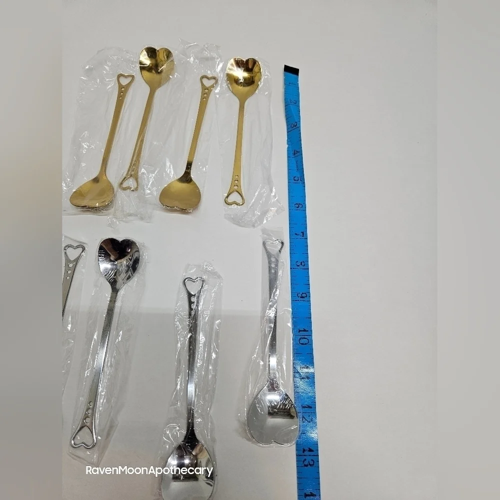3/15$ Bundle Deal 2 Heart Shapped Spoons (Pair) New